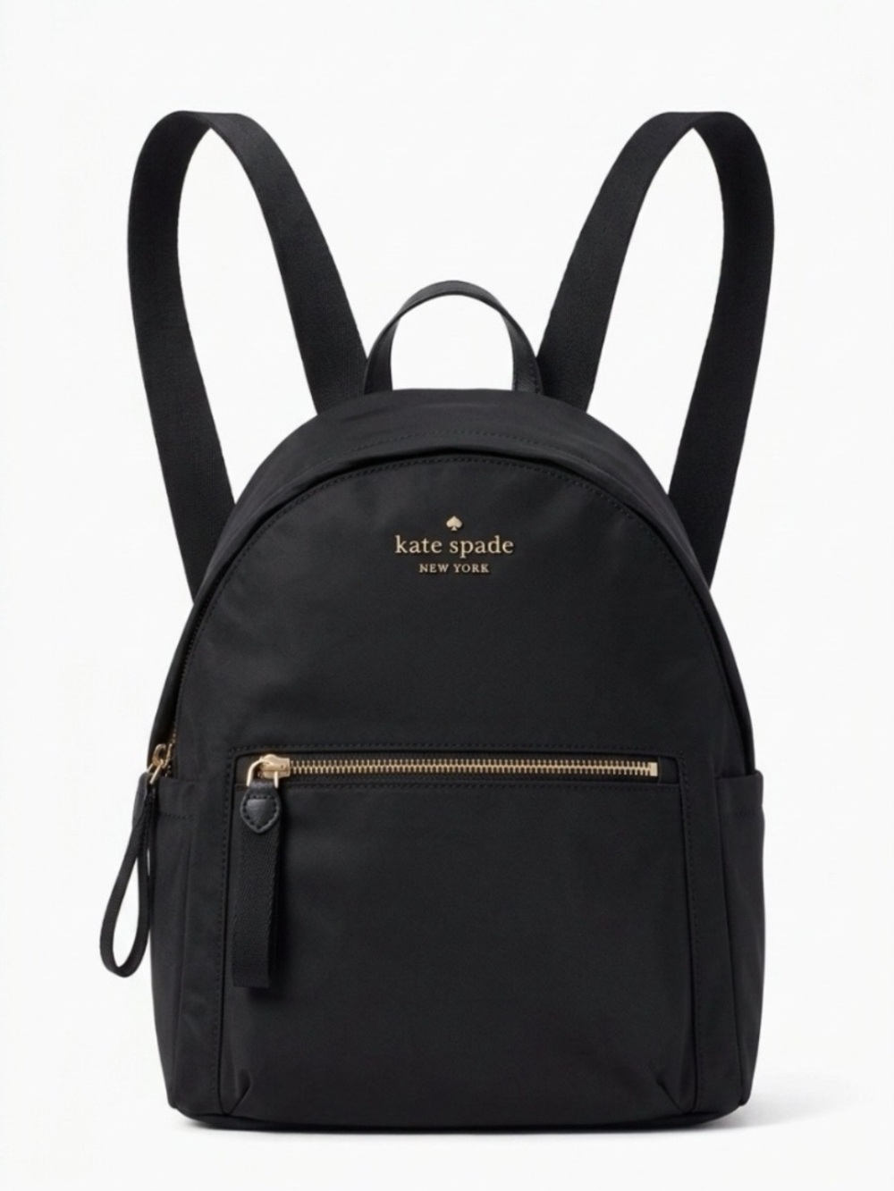 NEW kate spade Black Nylon Small Backpack with Gold Hardware